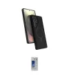 ieg™ Galaxy S24 Ultra Kılıf İz Işık Koleksiyonu - Siyah Durable Full Glue Curved Hayalet Cam