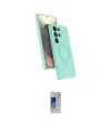 ieg™ Galaxy S24 Ultra Kılıf İz Işık Koleksiyonu - Siyah Durable Full Glue Curved Hayalet Cam