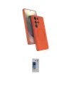 ieg™ Galaxy S24 Ultra Kılıf İz Işık Koleksiyonu - Siyah Durable Full Glue Curved Hayalet Cam