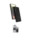 ieg™ Galaxy S24 Ultra Kılıf İz Işık Koleksiyonu - Siyah Vanessa Magic Hayalet Cam