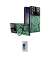 ieg™ Galaxy S24 Ultra Kılıf Kıvılcım Modern Serisi - Siyah Durable Full Glue Curved Cam