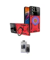 ieg™ Galaxy S24 Ultra Kılıf Kıvılcım Modern Serisi - Siyah Vanessa Magic Hayalet Cam