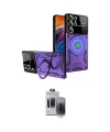 ieg™ Galaxy S24 Ultra Kılıf Kıvılcım Modern Serisi - Siyah Vanessa Magic Hayalet Cam