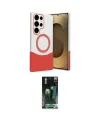 ieg™ Galaxy S24 Ultra Kılıf Kozmos Form Özel Seri - Şeffaf 360 Full Body Arka Koruyucu