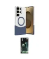 ieg™ Galaxy S24 Ultra Kılıf Kozmos Form Özel Seri - Şeffaf 360 Full Body Arka Koruyucu