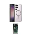 ieg™ Galaxy S24 Ultra Kılıf Nova Işık Özel Seri - Şeffaf 360 Full Body Arka Koruyucu