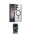 ieg™ Galaxy S24 Ultra Kılıf Nova Işık Özel Seri - Şeffaf 360 Full Body Arka Koruyucu