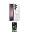 ieg™ Galaxy S24 Ultra Kılıf Nova Işık Özel Seri - Şeffaf 360 Full Body Arka Koruyucu