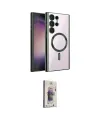 ieg™ Galaxy S24 Ultra Kılıf Nova Işık Özel Seri - Siyah Bilvis 3D Cam Ekran Koruyucu