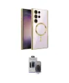 ieg™ Galaxy S24 Ultra Kılıf Nova Işık Özel Seri - Siyah Vanessa Magic Hayalet Cam