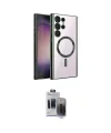 ieg™ Galaxy S24 Ultra Kılıf Nova Işık Özel Seri - Siyah Vanessa Magic Hayalet Cam