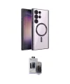 ieg™ Galaxy S24 Ultra Kılıf Nova Işık Özel Seri - Siyah Vanessa Magic Hayalet Cam