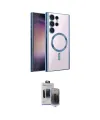 ieg™ Galaxy S24 Ultra Kılıf Nova Işık Özel Seri - Siyah Vanessa Magic Hayalet Cam