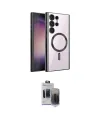 ieg™ Galaxy S24 Ultra Kılıf Nova Işık Özel Seri - Siyah Vanessa Magic Hayalet Cam