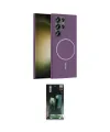 ieg™ Galaxy S24 Ultra Kılıf Siluet Doku Özel Seri - Şeffaf 360 Full Body Arka Koruyucu