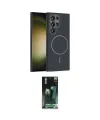 ieg™ Galaxy S24 Ultra Kılıf Siluet Doku Özel Seri - Siyah 360 Mat Full Body Arka Koruyucu