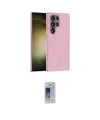 ieg™ Galaxy S24 Ultra Kılıf Siluet Doku Özel Seri - Siyah Durable Full Glue Curved Cam