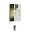 ieg™ Galaxy S24 Ultra Kılıf Siluet Doku Özel Seri - Siyah Durable Full Glue Curved Hayalet Cam