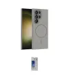 ieg™ Galaxy S24 Ultra Kılıf Siluet Doku Özel Seri - Siyah Durable Full Glue Curved Hayalet Cam