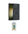 ieg™ Galaxy S24 Ultra Kılıf Siluet Doku Özel Seri - Siyah Polymer Nano Ekran Koruyucu
