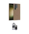 ieg™ Galaxy S24 Ultra Kılıf Siluet Doku Özel Seri - Siyah Vanessa Magic Hayalet Cam