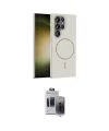 ieg™ Galaxy S24 Ultra Kılıf Siluet Doku Özel Seri - Siyah Vanessa Magic Hayalet Cam