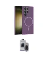 ieg™ Galaxy S24 Ultra Kılıf Siluet Doku Özel Seri - Siyah Vanessa Magic Hayalet Cam