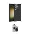 ieg™ Galaxy S24 Ultra Kılıf Siluet Doku Özel Seri - Siyah Vanessa Magic Hayalet Cam