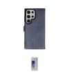ieg™ Galaxy S24 Ultra Kılıf Siluet Işık Serisi - Siyah Durable Full Glue Curved Hayalet Cam