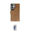 ieg™ Galaxy S24 Ultra Kılıf Siluet Işık Serisi - Siyah Durable Full Glue Curved Hayalet Cam