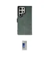 ieg™ Galaxy S24 Ultra Kılıf Siluet Işık Serisi - Siyah Durable Full Glue Curved Hayalet Cam