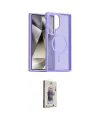 ieg™ Galaxy S24 Ultra Kılıf Siluet Minimal Prime - Siyah Bilvis 3D Cam Ekran Koruyucu
