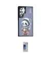 ieg™ Galaxy S24 Ultra Kılıf Siluet Modern Özel Seri - Siyah Durable Full Glue Curved Hayalet Cam