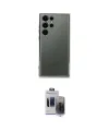 ieg™ Galaxy S24 Ultra Kılıf Vadi Minimal - Siyah Vanessa Magic Hayalet Cam