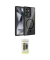ieg™ Galaxy S24 Ultra Kılıf Yadigar Asil Koleksiyonu - Siyah Joko Magic 5D Hayalet Cam