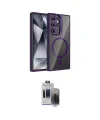 ieg™ Galaxy S24 Ultra Kılıf Yadigar Asil Koleksiyonu - Siyah Vanessa Magic Hayalet Cam