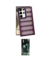 ieg™ Galaxy S24 Ultra Kılıf Yadigar Doku Özel Seri - Şeffaf 360 Full Body Arka Koruyucu