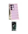 ieg™ Galaxy S24 Ultra Kılıf Yadigar Doku Özel Seri - Şeffaf 360 Full Body Arka Koruyucu
