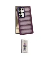 ieg™ Galaxy S24 Ultra Kılıf Yadigar Doku Özel Seri - Siyah Bilvis 3D Cam Ekran Koruyucu