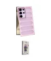 ieg™ Galaxy S24 Ultra Kılıf Yadigar Doku Özel Seri - Siyah Bilvis 3D Cam Ekran Koruyucu
