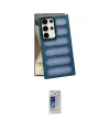 ieg™ Galaxy S24 Ultra Kılıf Yadigar Doku Özel Seri - Siyah Durable Full Glue Curved Cam