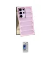 ieg™ Galaxy S24 Ultra Kılıf Yadigar Doku Özel Seri - Siyah Durable Full Glue Curved Cam
