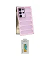 ieg™ Galaxy S24 Ultra Kılıf Yadigar Doku Özel Seri - Siyah Polymer Nano Ekran Koruyucu