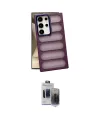 ieg™ Galaxy S24 Ultra Kılıf Yadigar Doku Özel Seri - Siyah Vanessa Magic Hayalet Cam