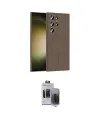ieg™ Galaxy S24 Ultra Kılıf Yankı Form Serisi - Siyah Vanessa Magic Hayalet Cam
