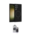 ieg™ Galaxy S24 Ultra Kılıf Yankı Form Serisi - Siyah Vanessa Magic Hayalet Cam
