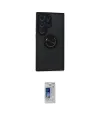 ieg™ Galaxy S24 Ultra Kılıf Yörünge Çizgi - Siyah Durable Full Glue Curved Cam