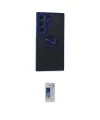 ieg™ Galaxy S24 Ultra Kılıf Yörünge Çizgi - Siyah Durable Full Glue Curved Hayalet Cam