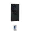 ieg™ Galaxy S24 Ultra Kılıf Yörünge Çizgi - Siyah Durable Full Glue Curved Hayalet Cam