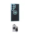 ieg™ Galaxy S24 Ultra Kılıf Yörünge Çizgi - Siyah Vanessa Magic Hayalet Cam